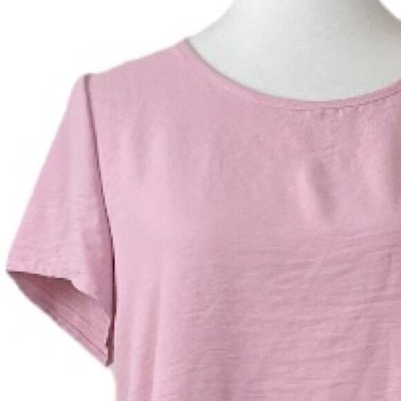 Saints New 2 Piece Set Wide Leg Pant Short Sleeve Top Blush Pink Women’s Size XL - Picture 11 of 15